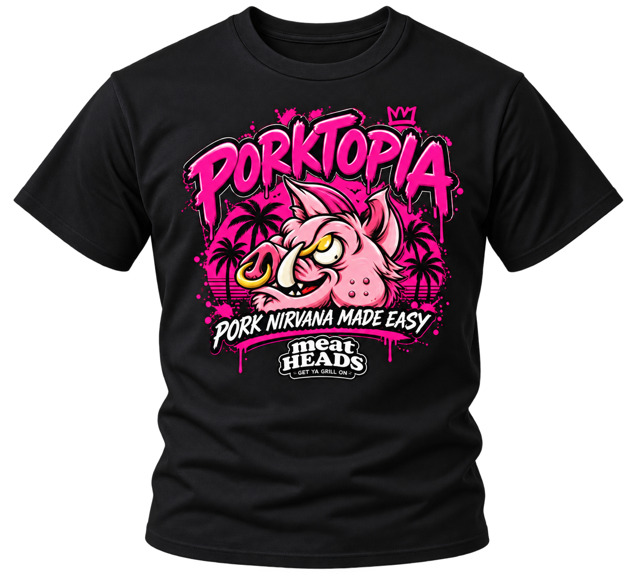 Porktopia black tee